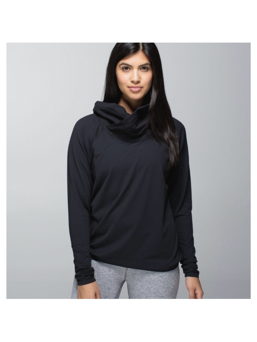 Lululemon Black Cowl Neck Pullover Sweatshirt